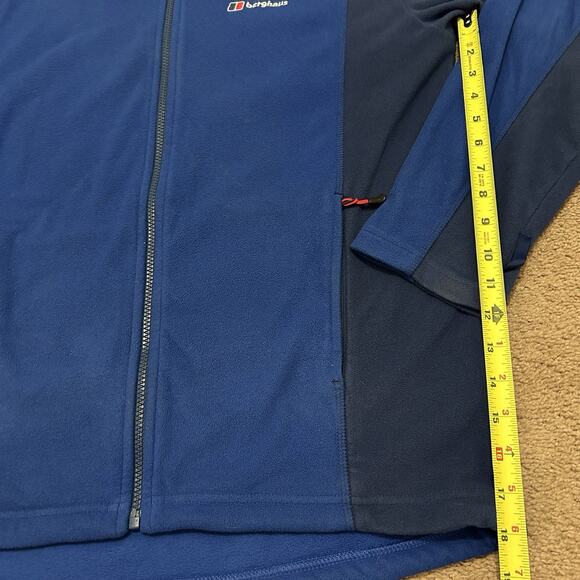 Berghaus Men's Blue Fleece Jacket Medium Stand-Up Collar Full Zip - Picture 3 of 8
